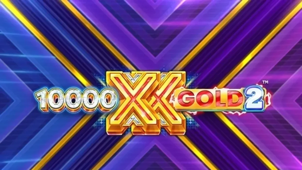 Interface do jogo de slot 10,000 X Gold 2 com símbolos dourados