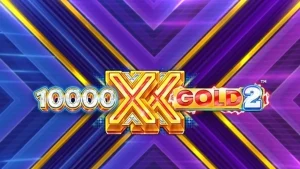 Interface do jogo de slot 10,000 X Gold 2 com símbolos dourados