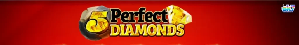 Interface de jogo do slot 5 Perfect Diamonds com símbolos clássicos e diamantes brilhantes
